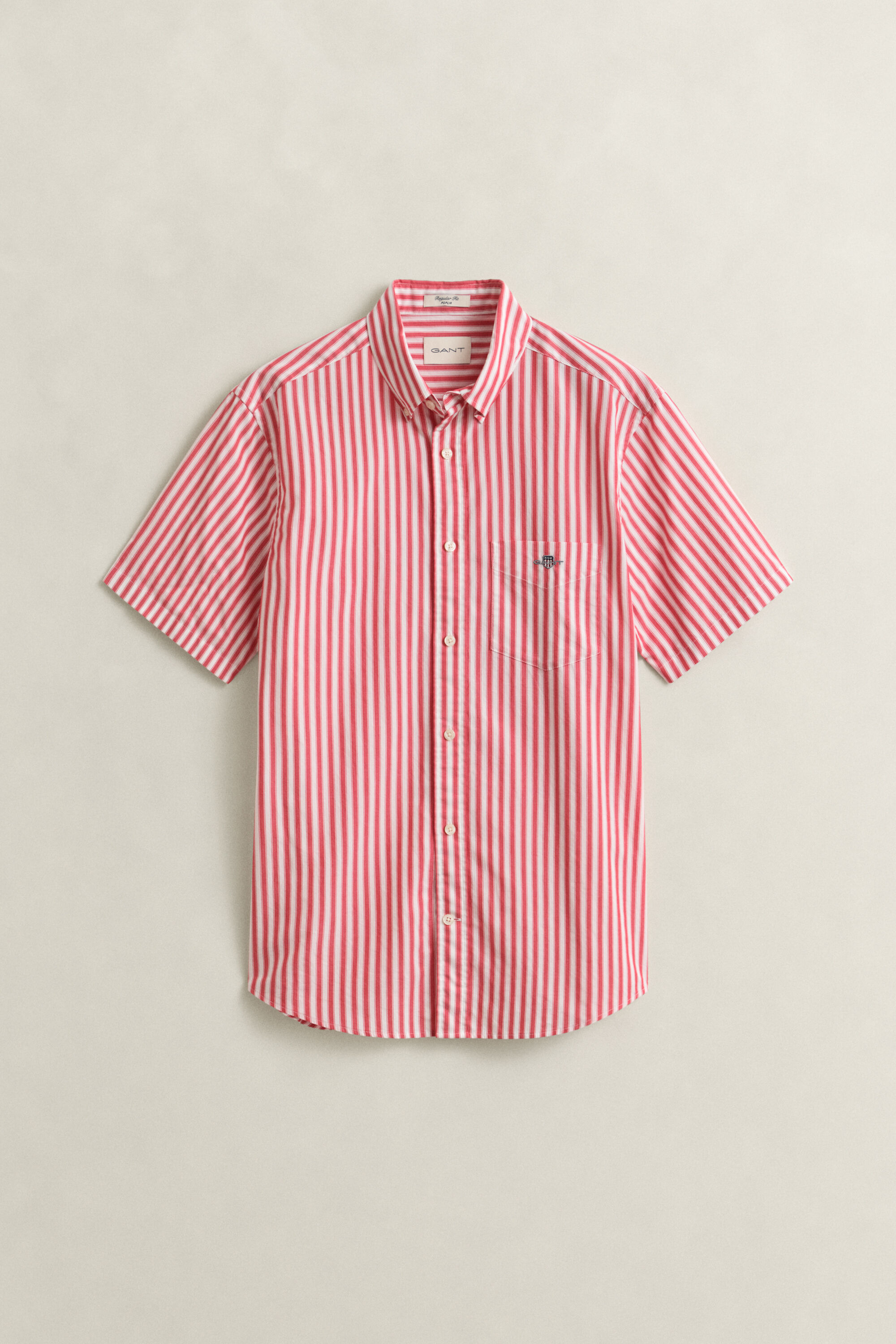 Striped Classic Poplin Short Sleeve Shirt