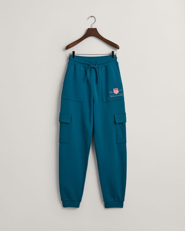 Teen Boys Contrast Shield Cargo Sweatpants