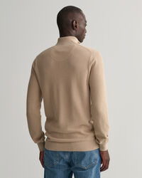 Cotton Piqu&eacute; Half-Zip Sweater