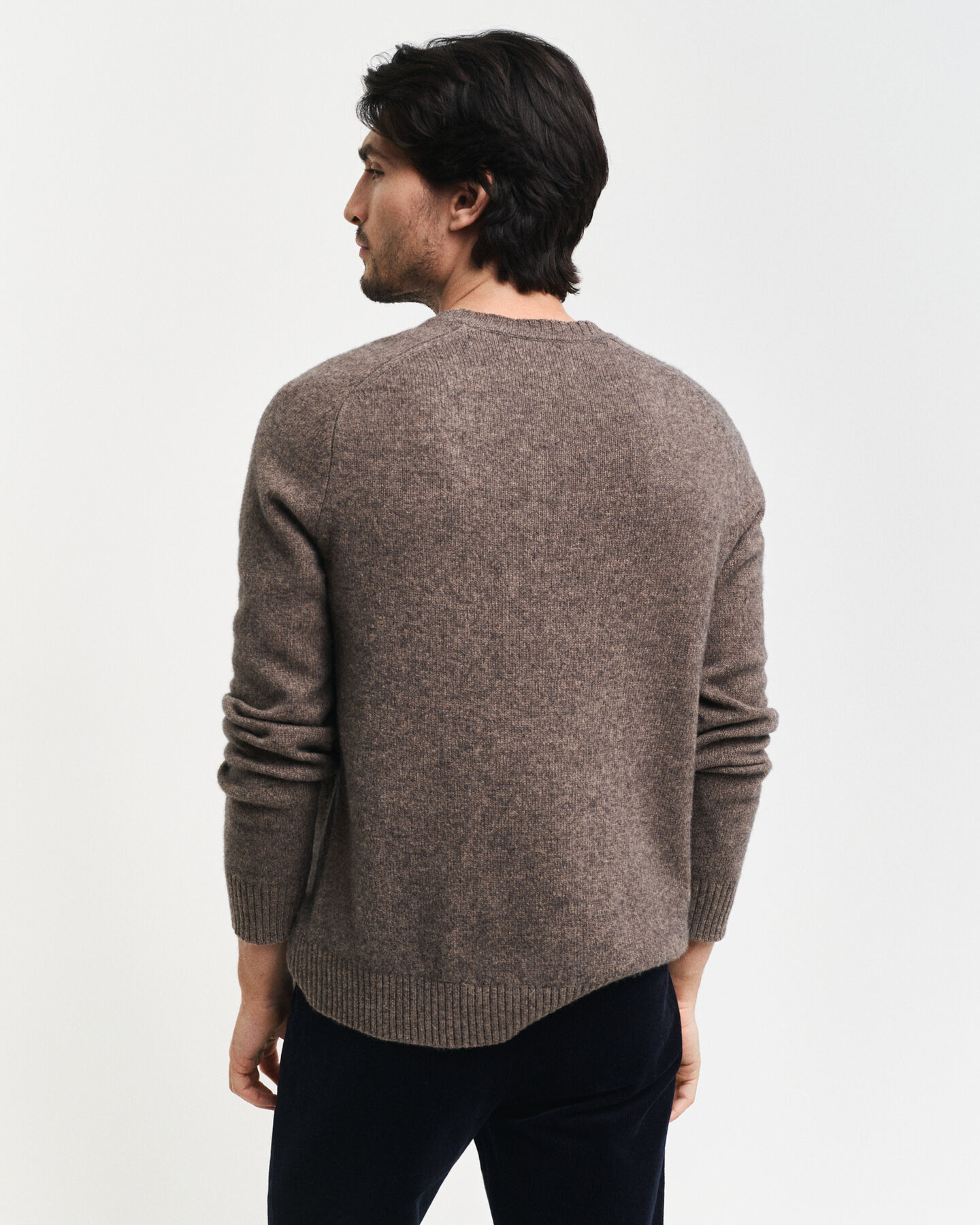 Wool Blend Crew Neck Sweater