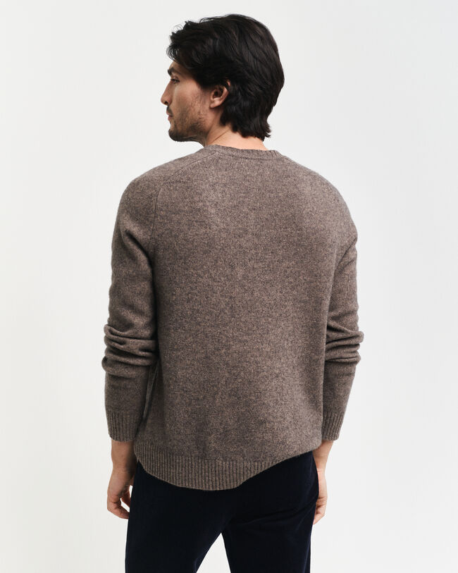 Wool Blend Crew Neck Sweater