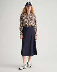 Relaxed Fit Leopard Modal Shirt