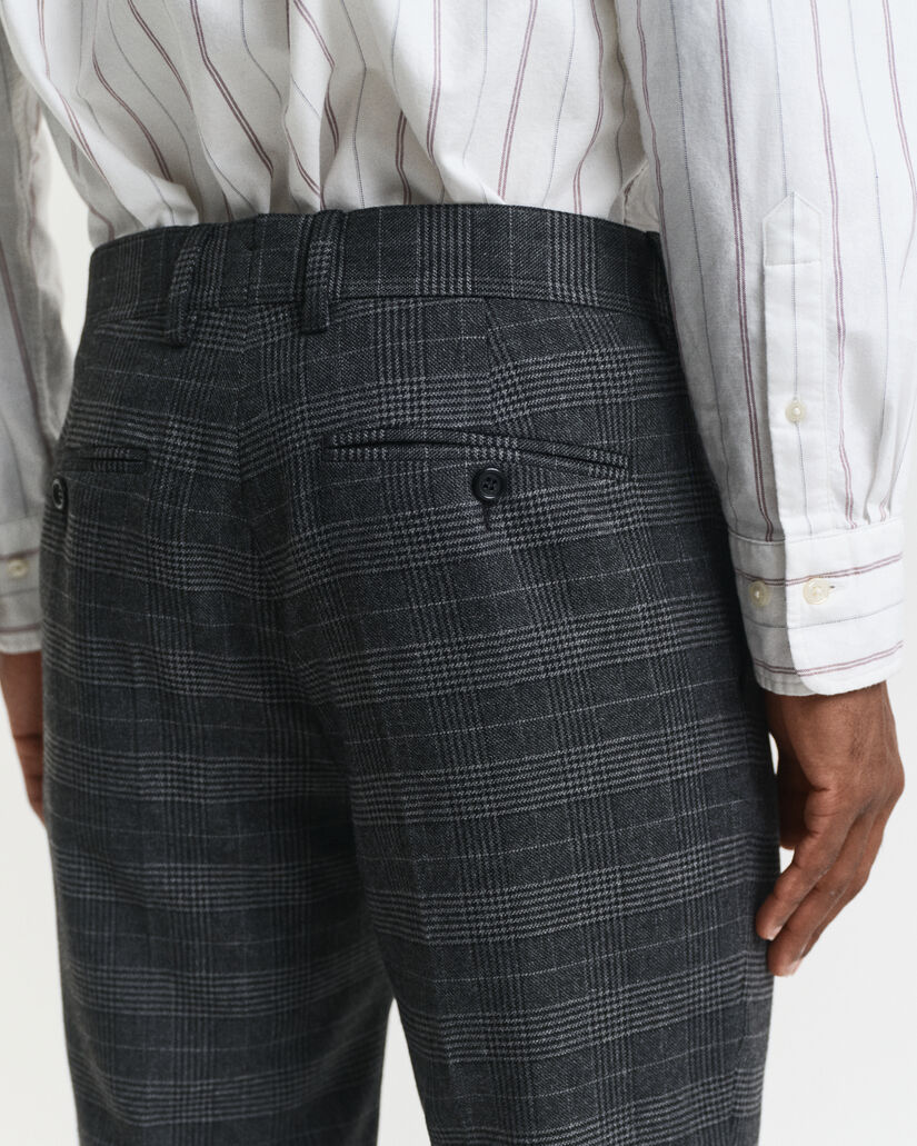 Slim Fit Glen Check Suit Pants