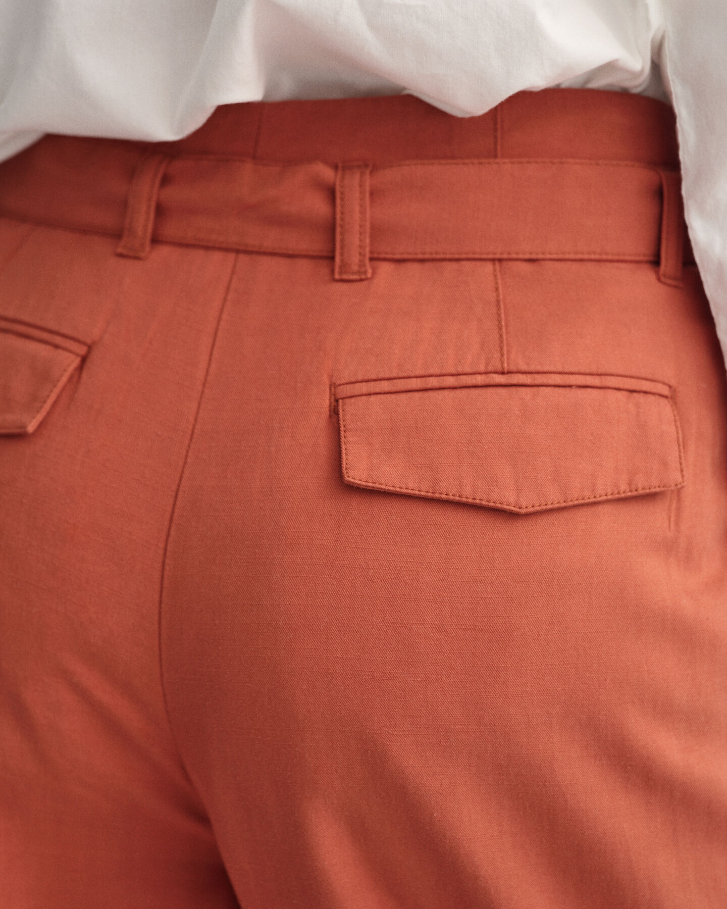 Wide Leg Cropped Belted Pants