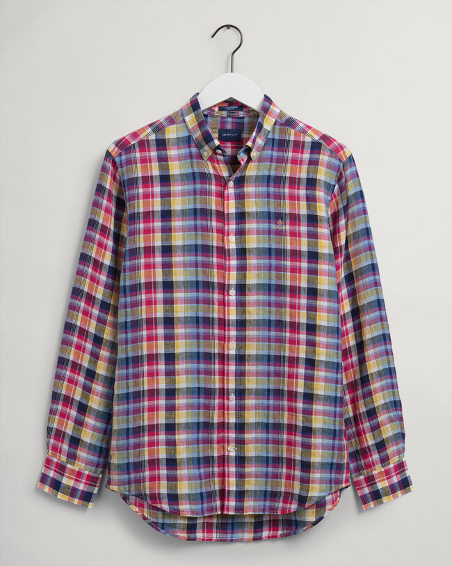 Regular Fit Madras Linen Shirt