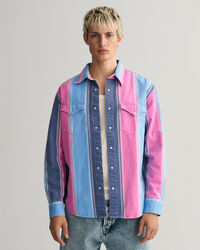 Relaxed Fit Striped Heavy Twill Shirt