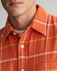 Oversized Textured Checked Shirt