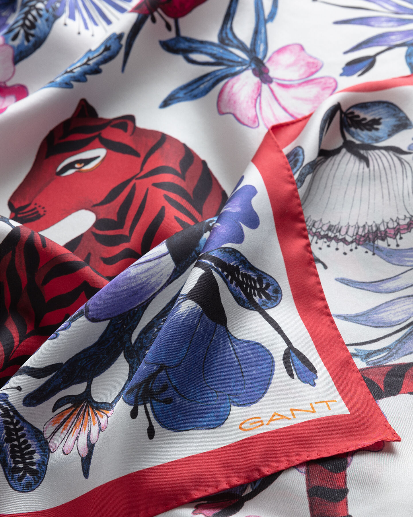 Tiger Flower Silk Scarf