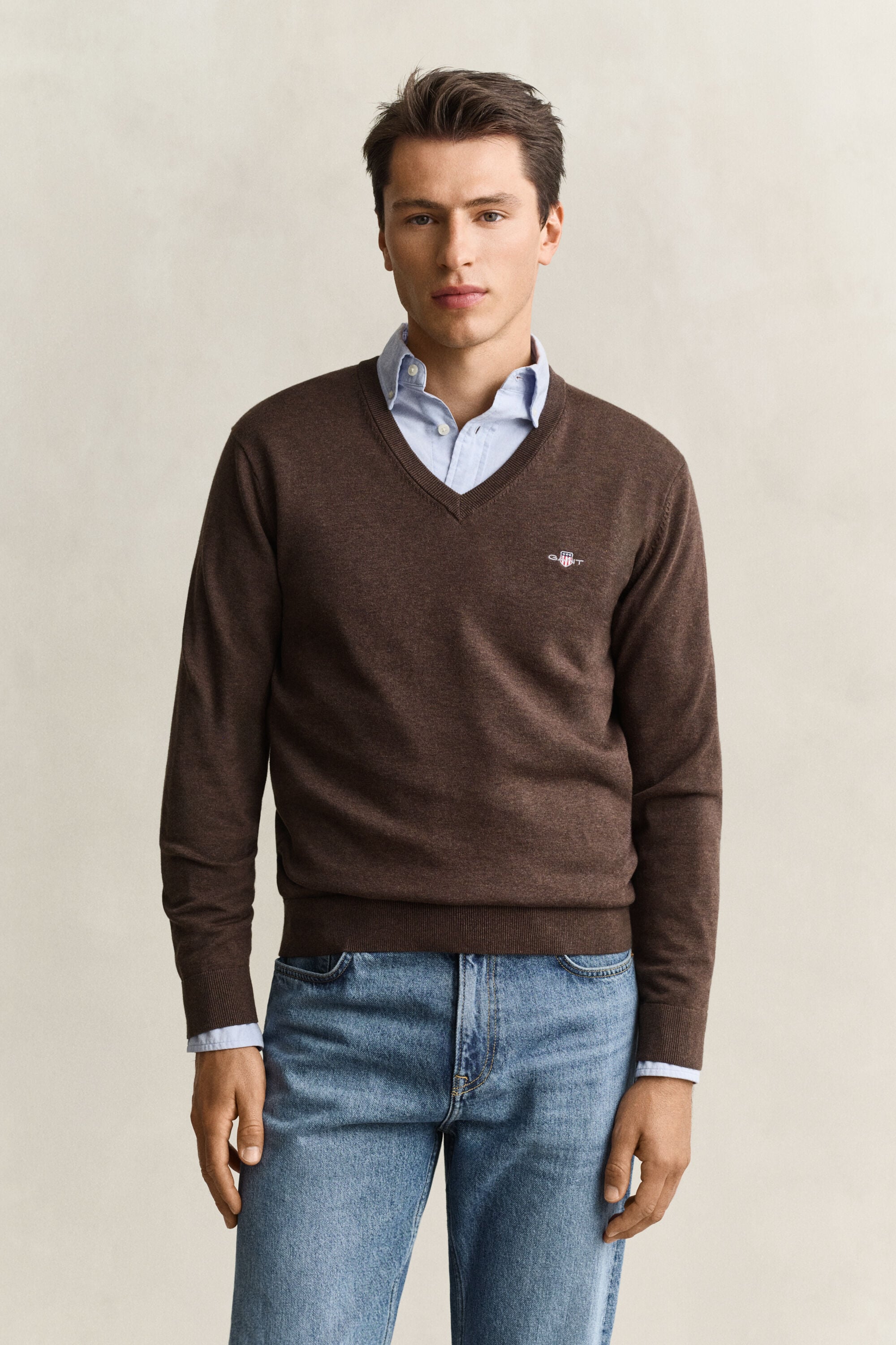 Cotton V-Neck Sweater