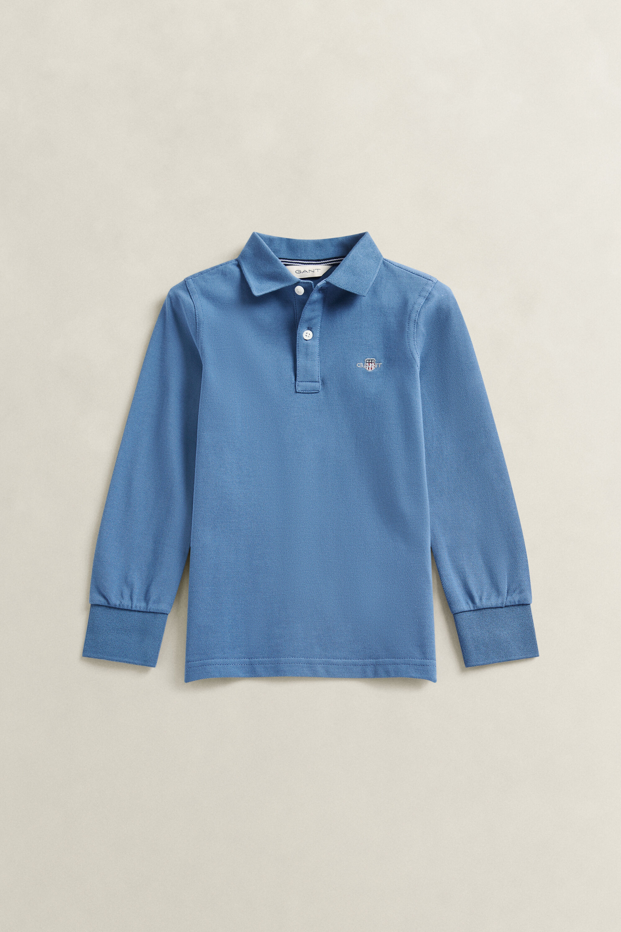 Boys Shield Long Sleeve Polo Shirt