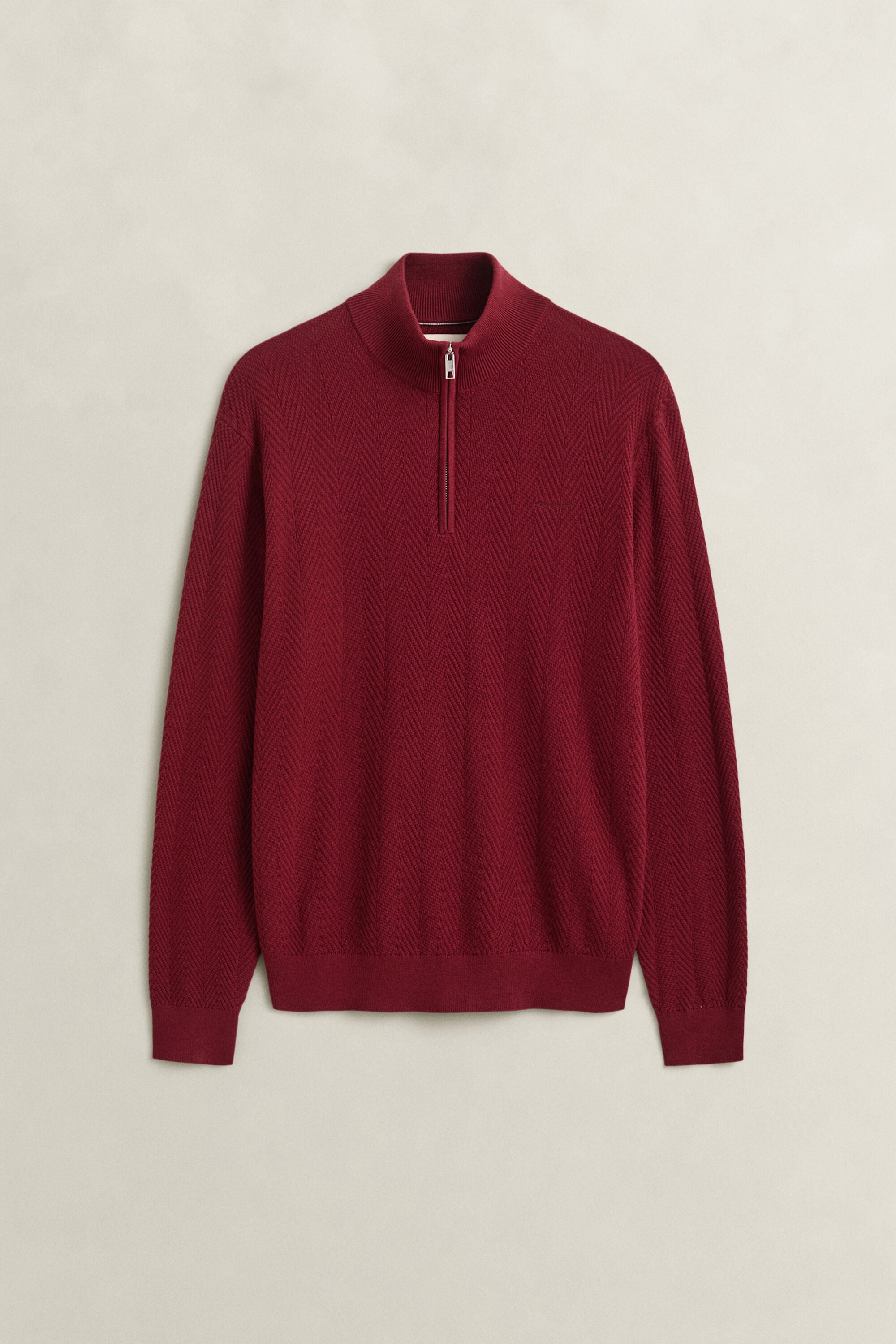 Herringbone Half-Zip Sweater