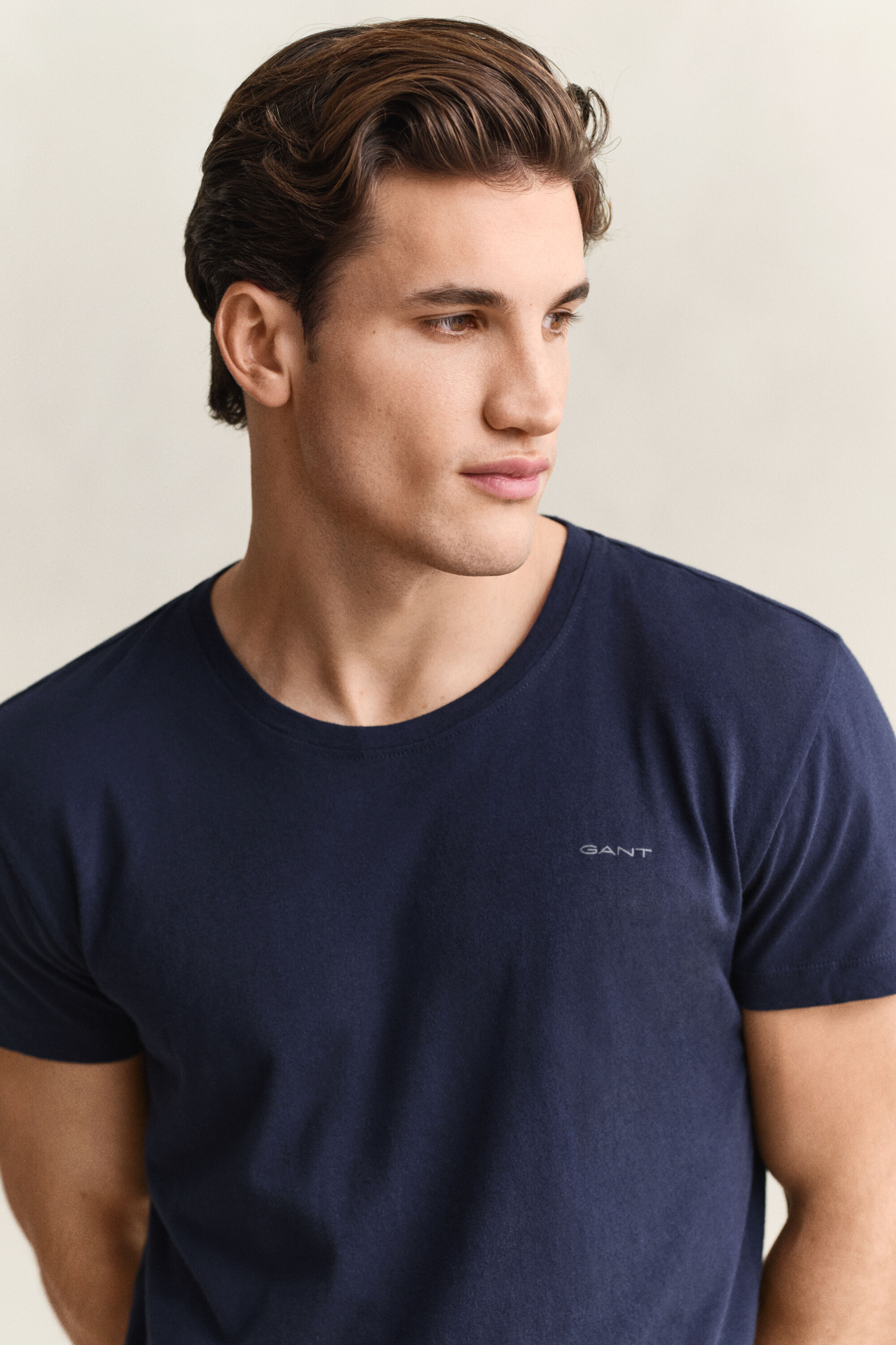 2-Pack Crew Neck T-Shirts — NAVY / WHITE
