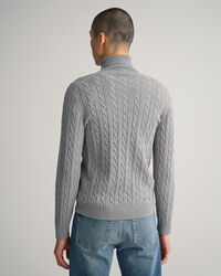 Cotton Cable Turtleneck Sweater