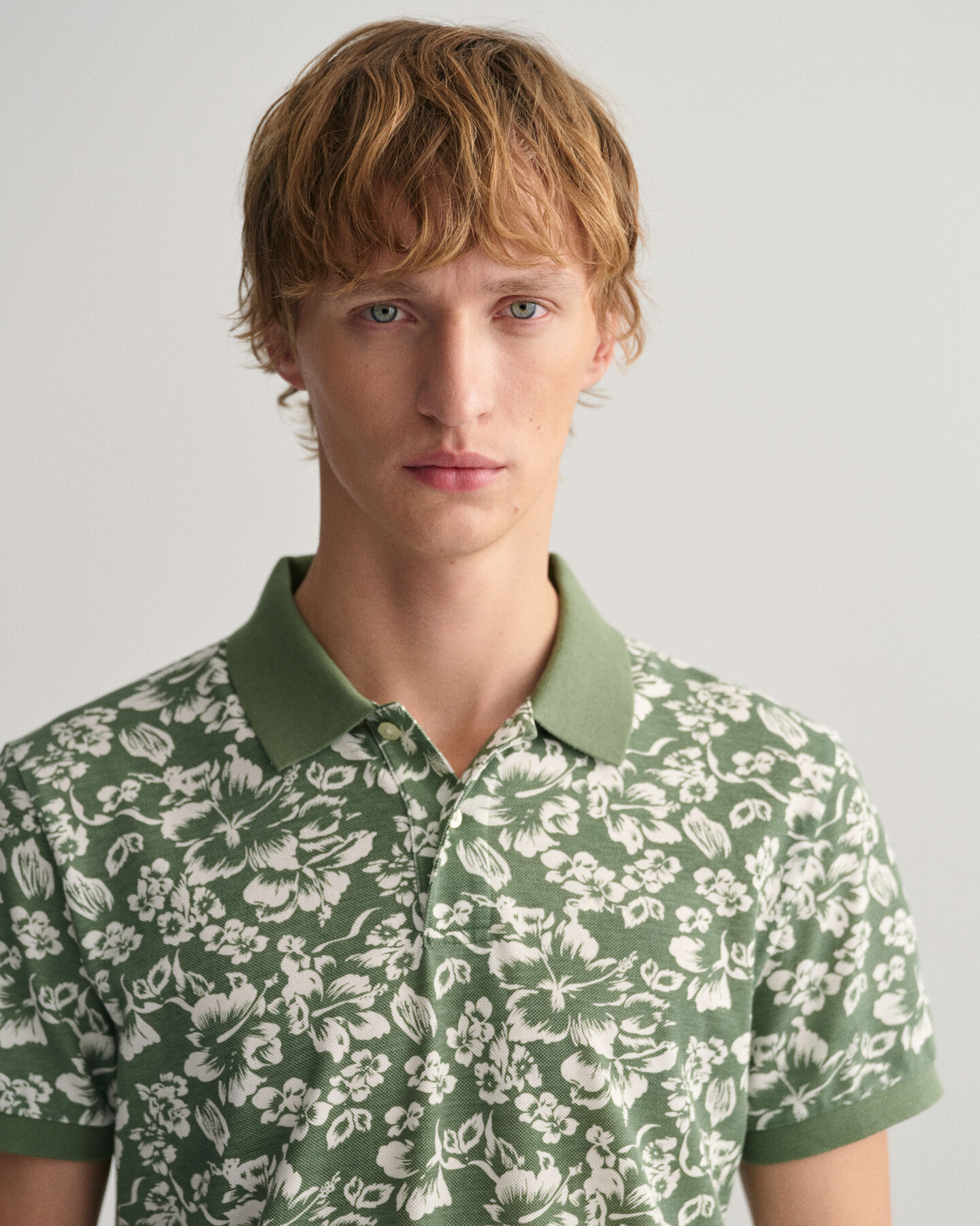 Floral Print Piqu&eacute; Polo Shirt