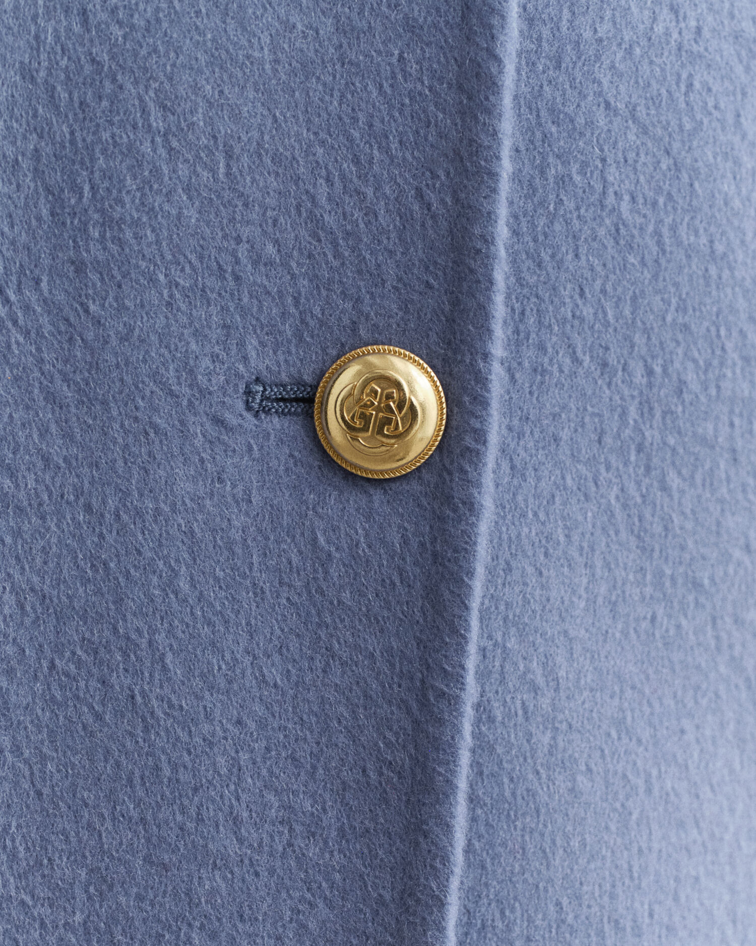 Handstitched Detail Pea Coat — FADED DENIM