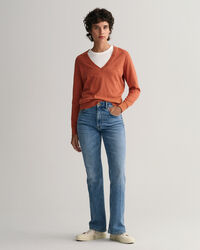 Light Cotton V-Neck Sweater