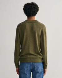 Cotton Linen Polo Sweater