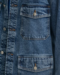 Garment-Dyed Denim Overshirt