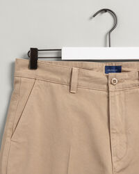 Wide Leg Cotton Twill Chinos