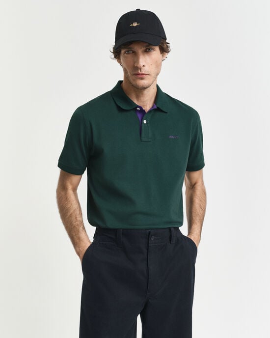 Contrast Piqué Polo Shirt