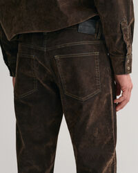 Relaxed Fit Flocked Velvet Jeans