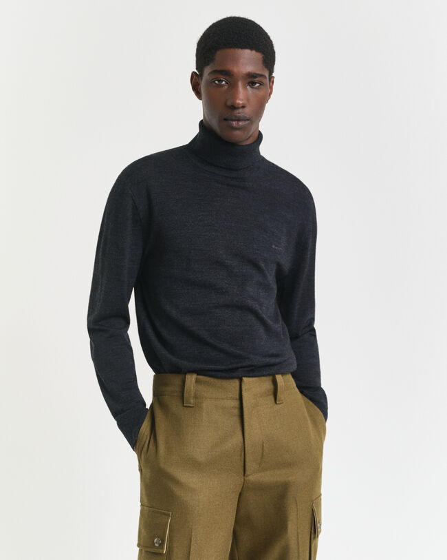 Extra Fine Merino Wool Turtleneck Sweater