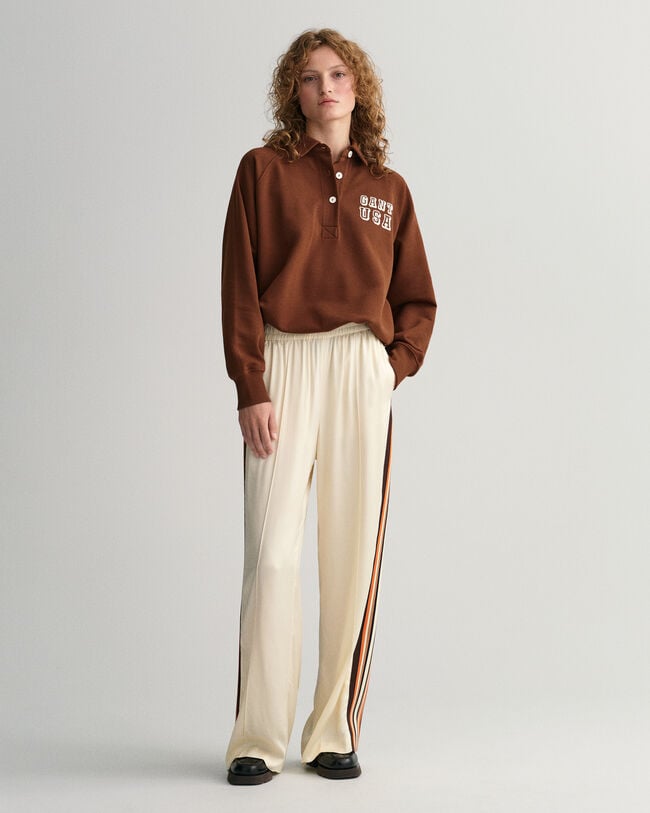 Relaxed Fit Striped Pull-On Pants
