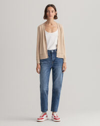 Light Cotton V-Neck Cardigan