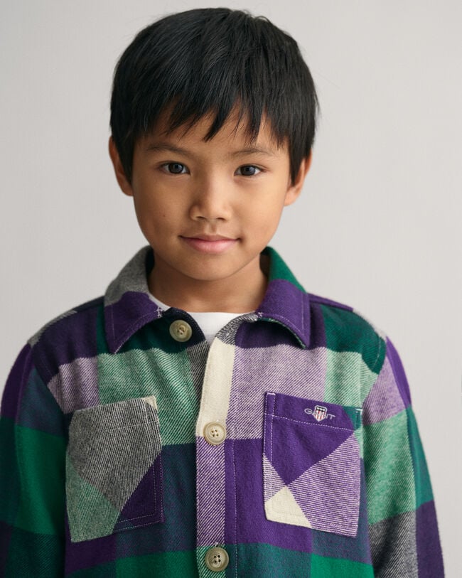 Kids Shield Checked Overshirt