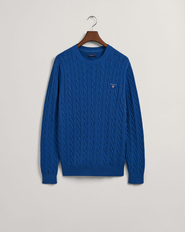 Cotton Cable Crew Neck Sweater