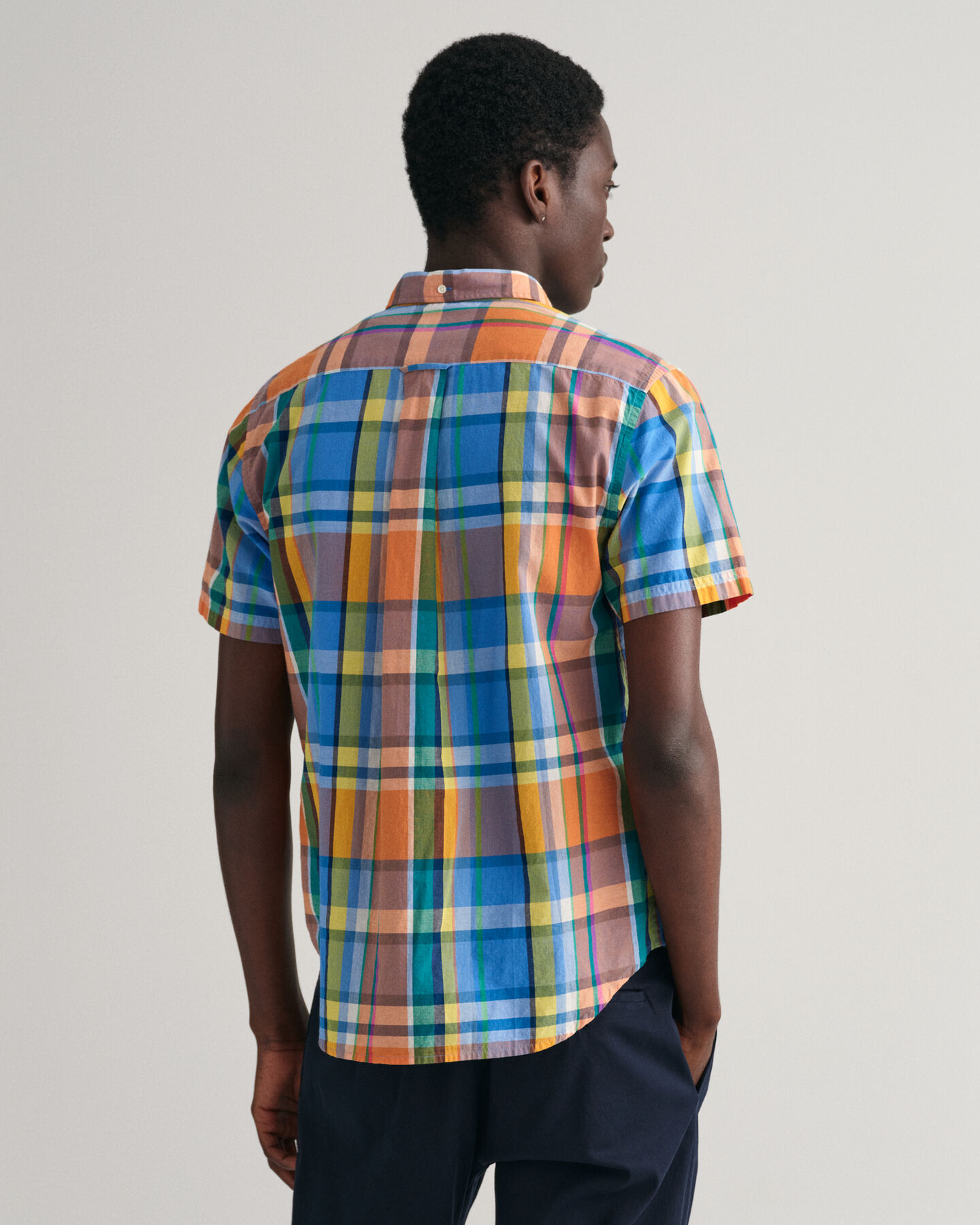 Regular Fit Colorful Madras Short Sleeve Shirt