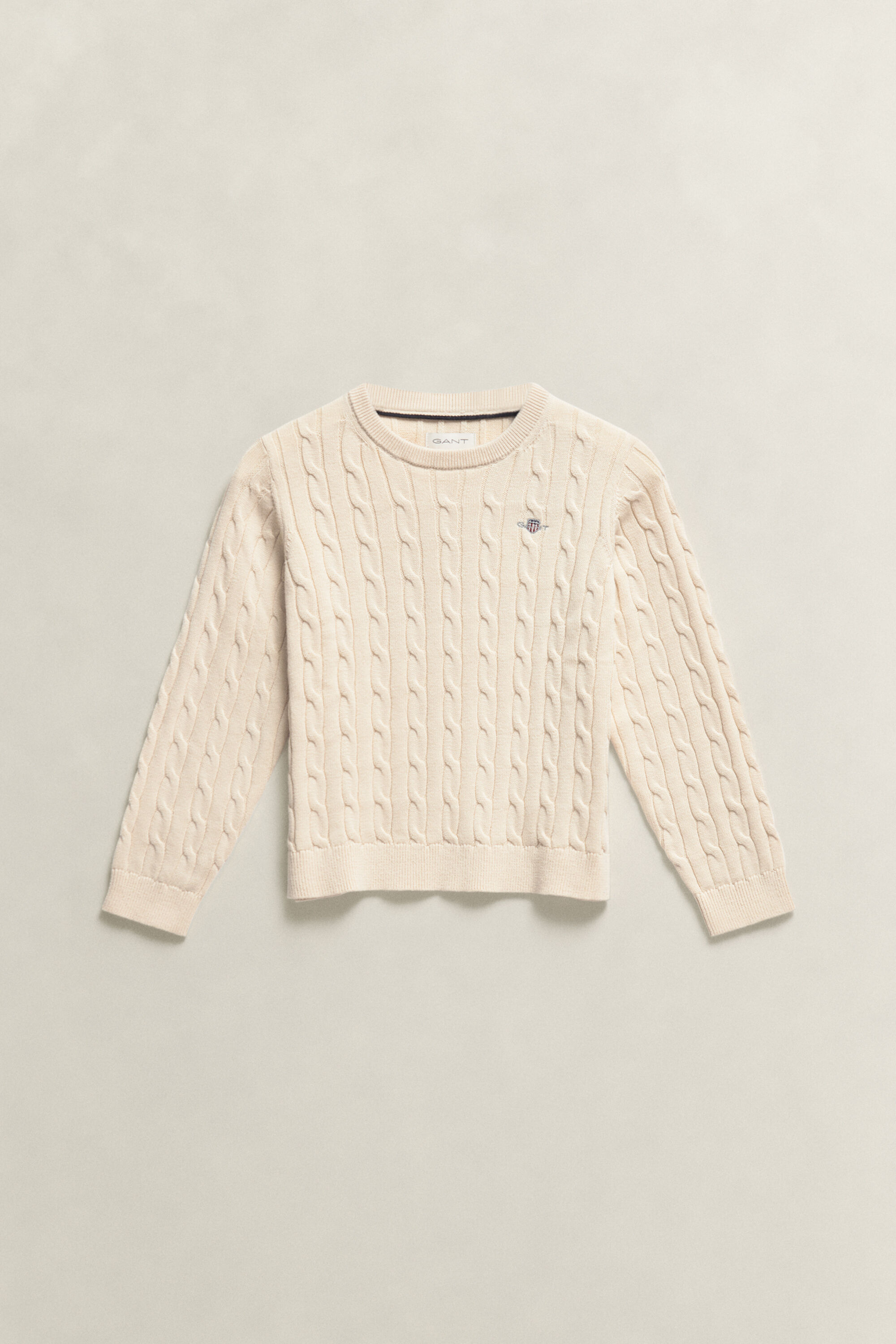 Boys Shield Cable Knit Sweater