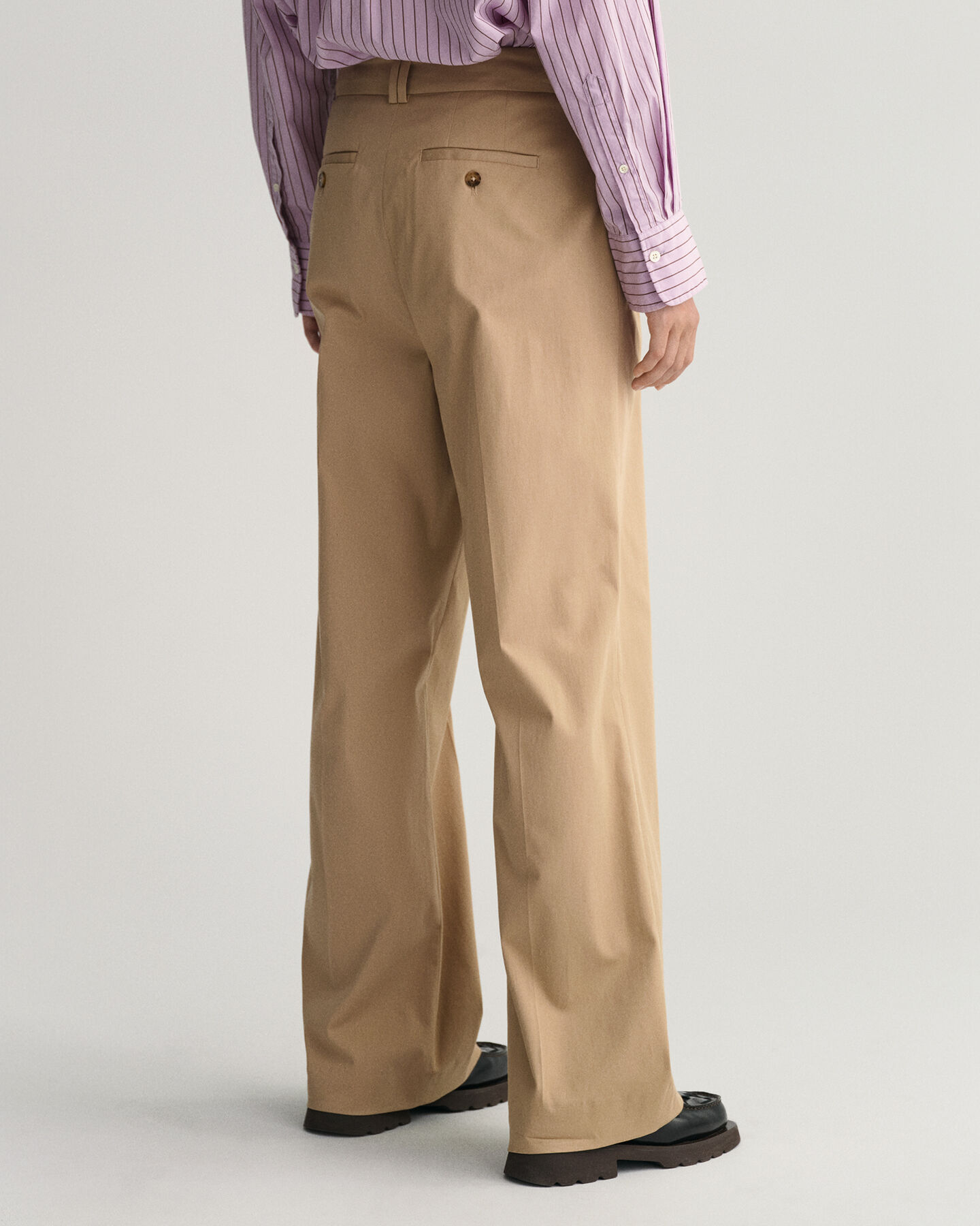 Relaxed Fit High-Waisted Chinos