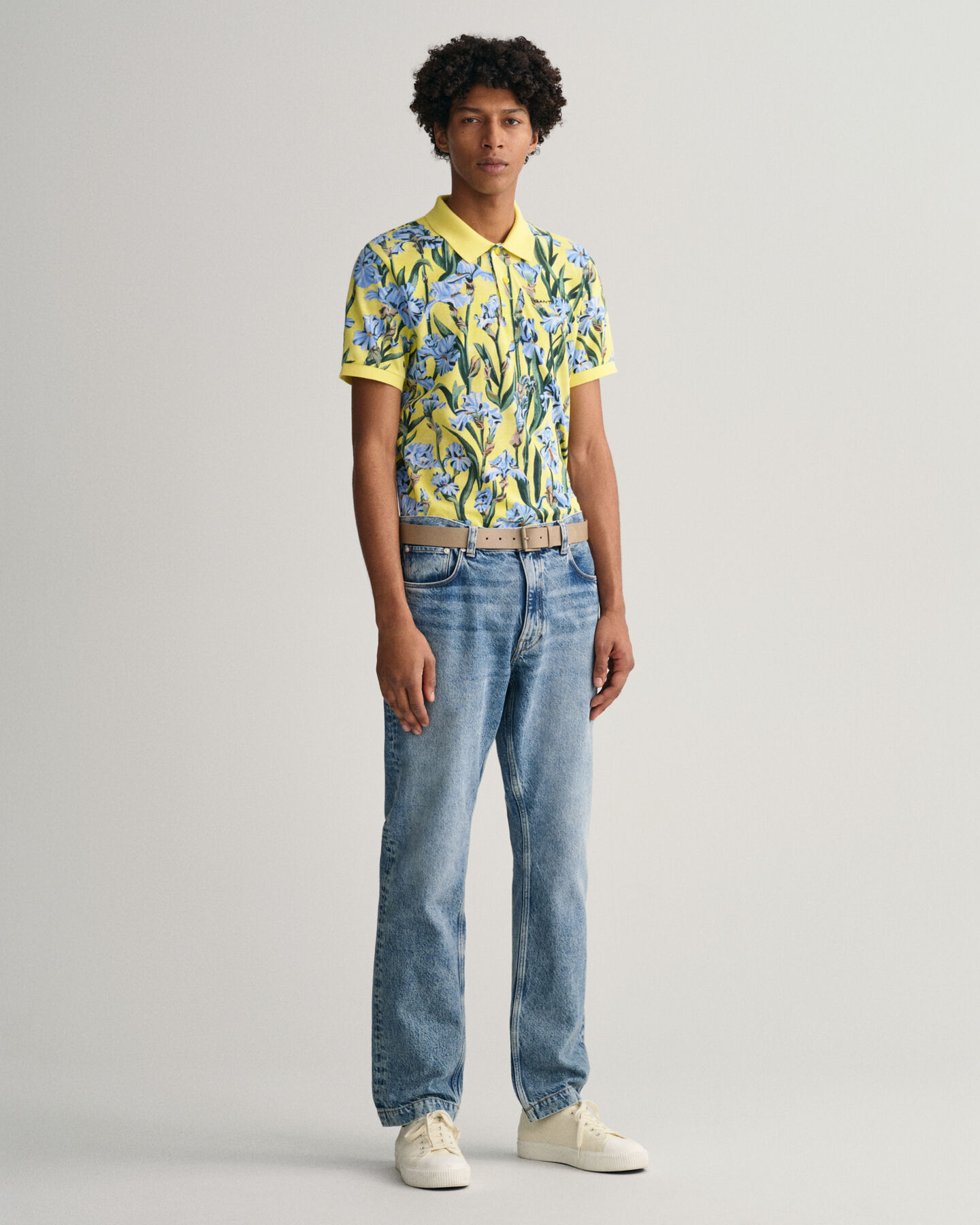 Iris Print Piqu&eacute; Polo Shirt
