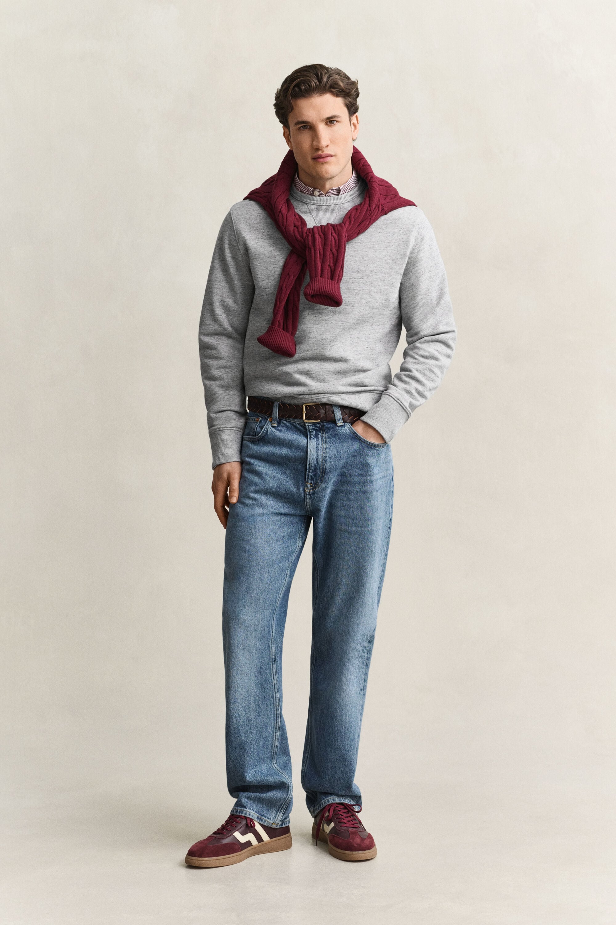 Heather Crew Neck Sweatshirt