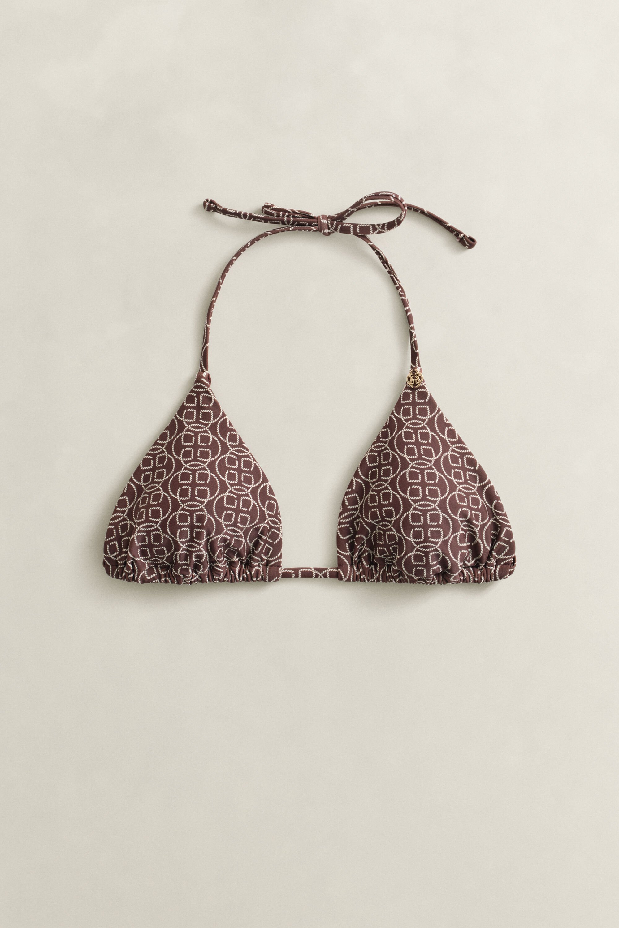 Printed Padded Triangle Bikini Top
