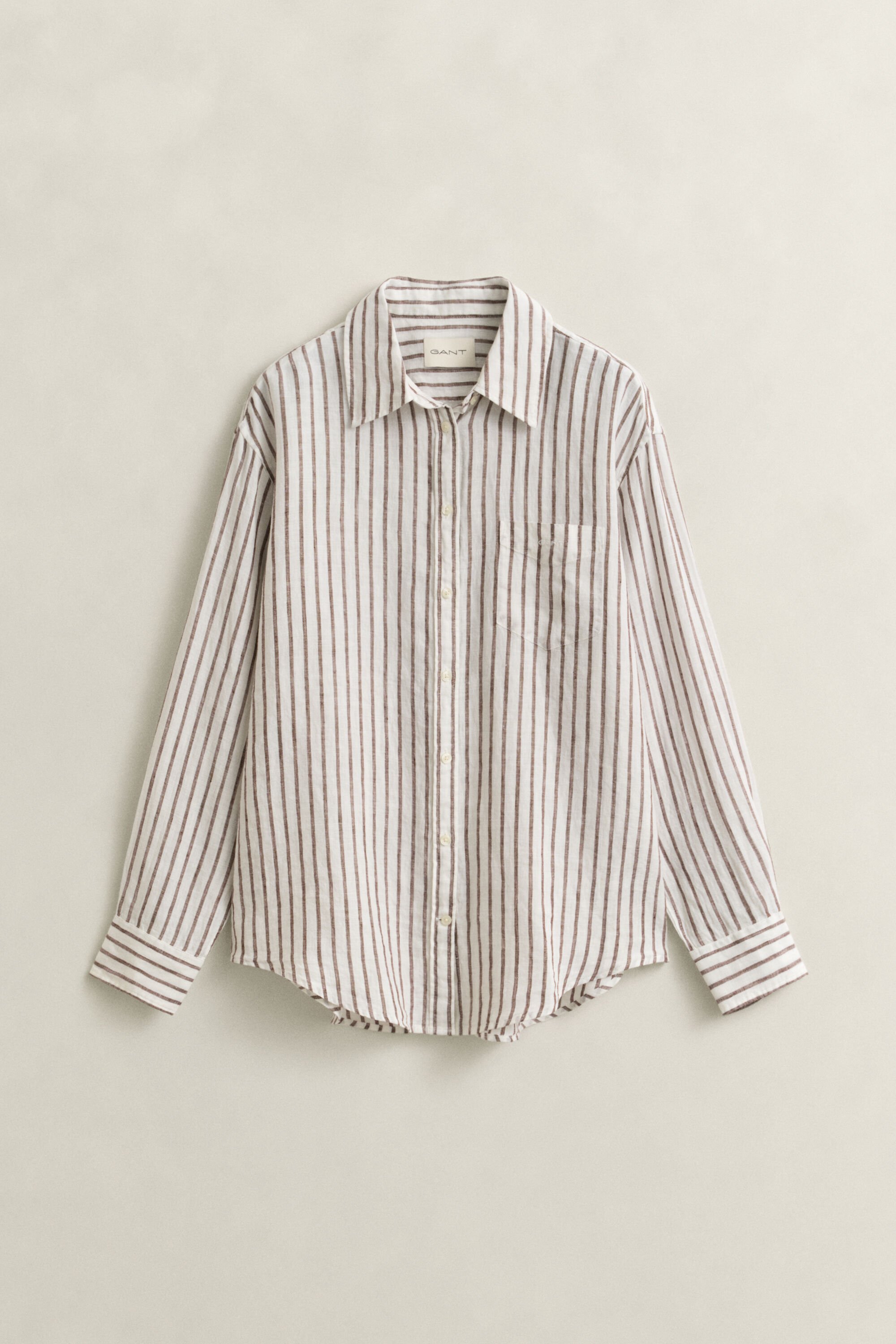 Relaxed Fit Striped Linen Shirt
