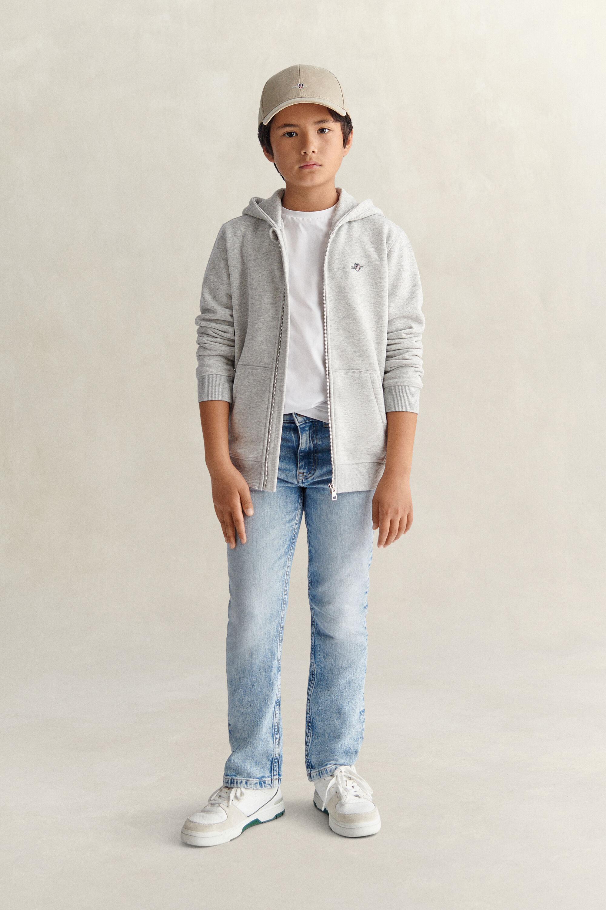 Teen Boys Zip Hoodie — GREY MELANGE