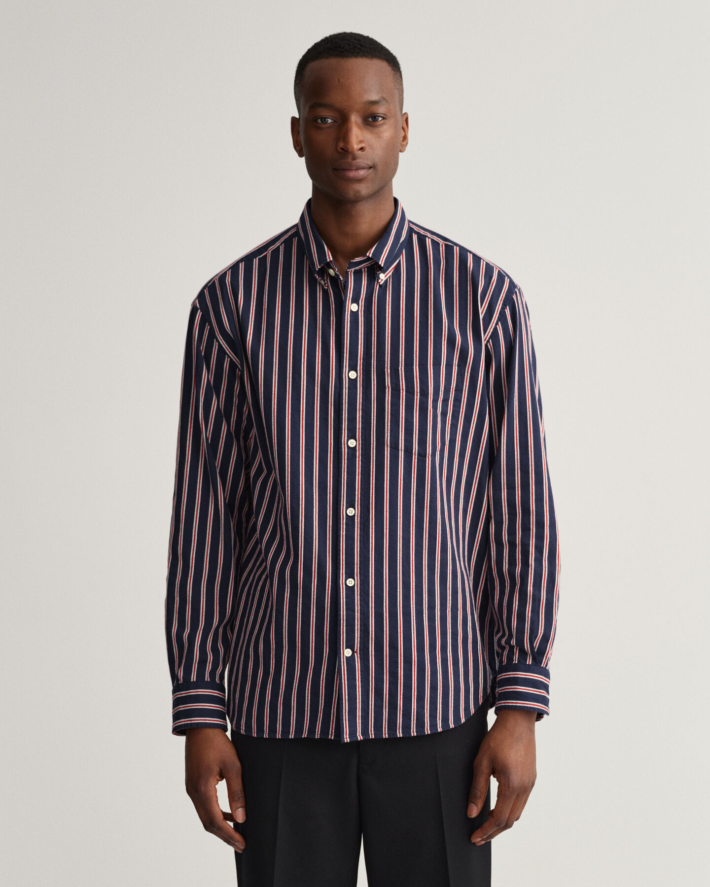 Relaxed Fit Dobby Stripe Shirt