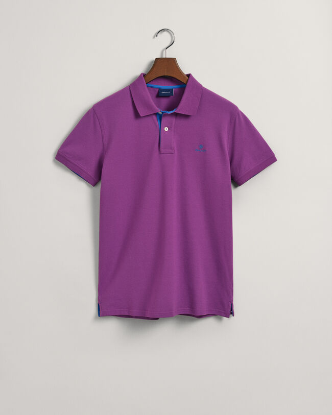 Contrast Collar Piqu&eacute; Polo Shirt
