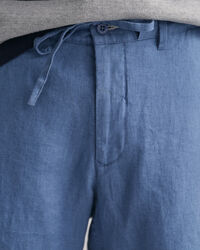 Relaxed Fit Linen Drawstring Shorts