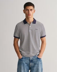 Striped Piqué Polo Shirt