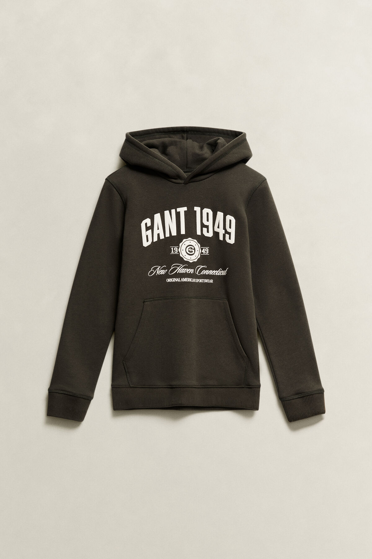 Teen Boys Collegiate Hoodie — DARK MOSS GREEN
