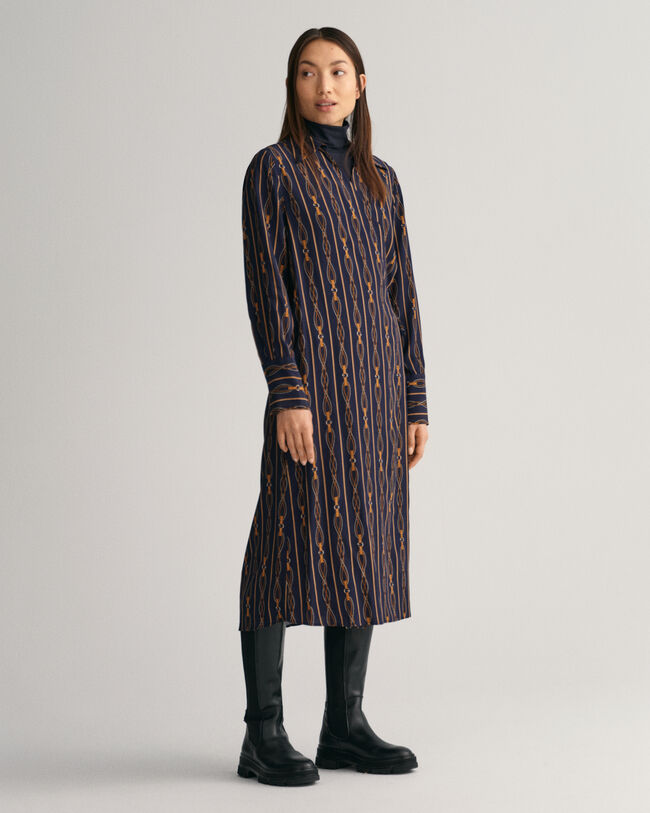 Regular Fit Rope Stripe Wrap Dress