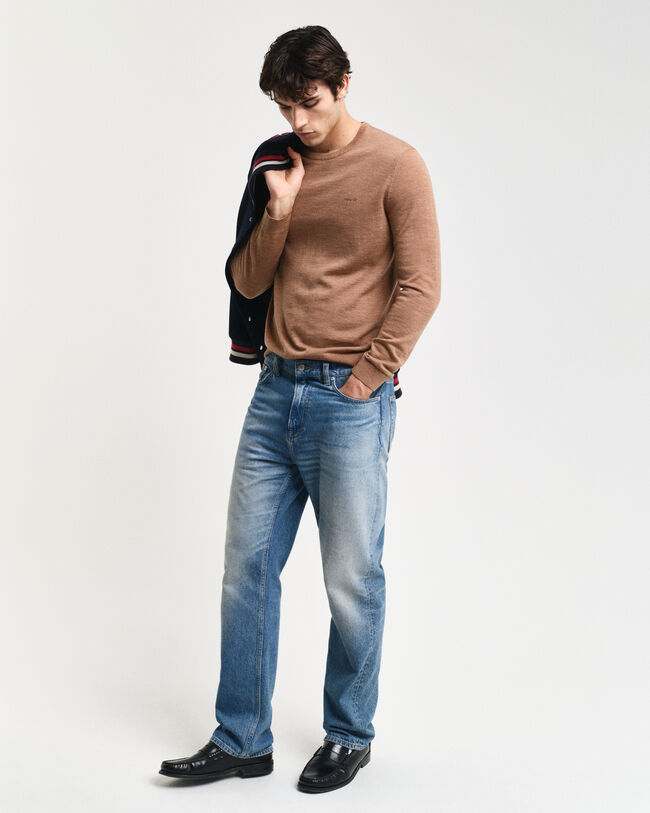 Extra Fine Merino Wool Crew Neck Sweater