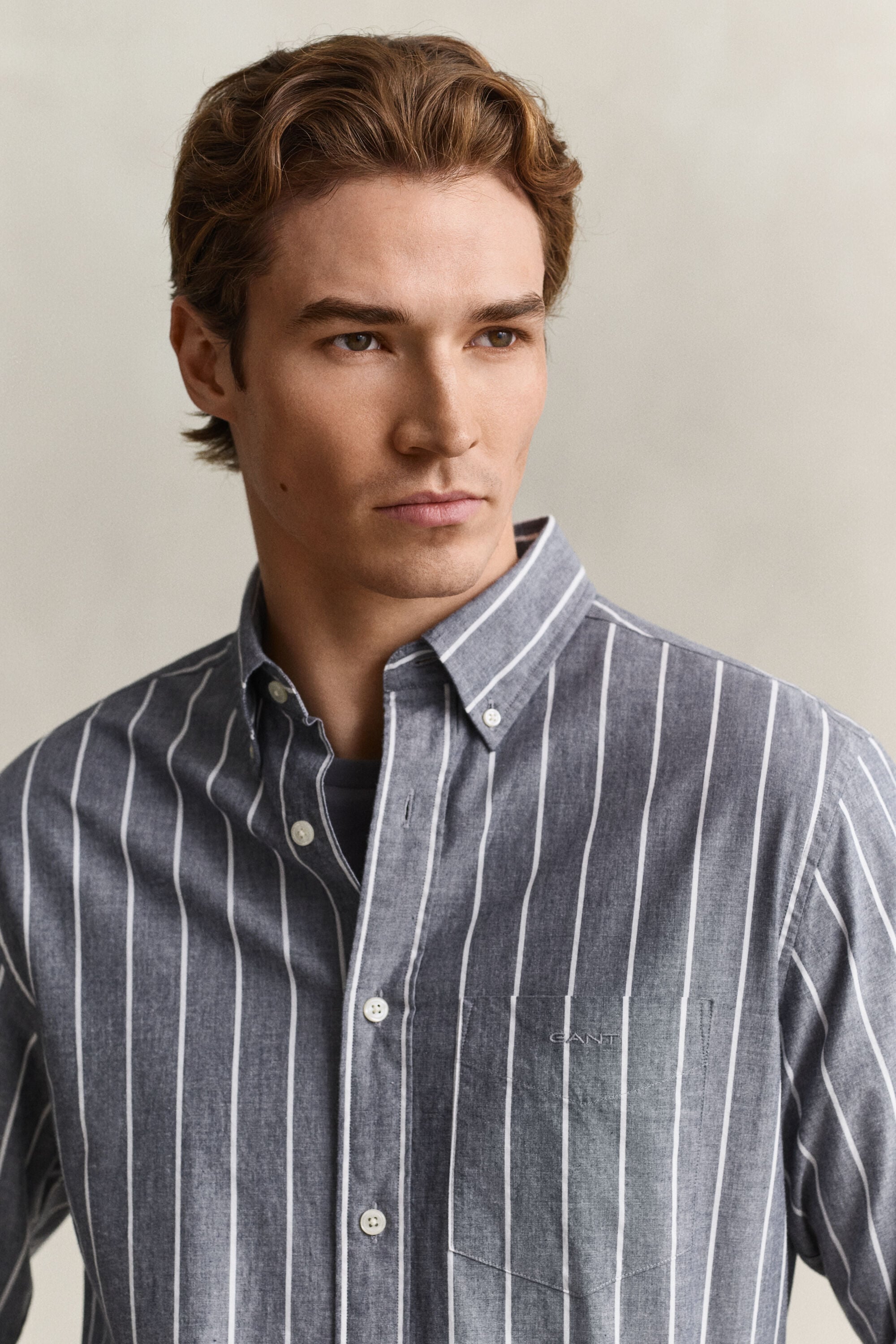 Striped Mélange Poplin Shirt