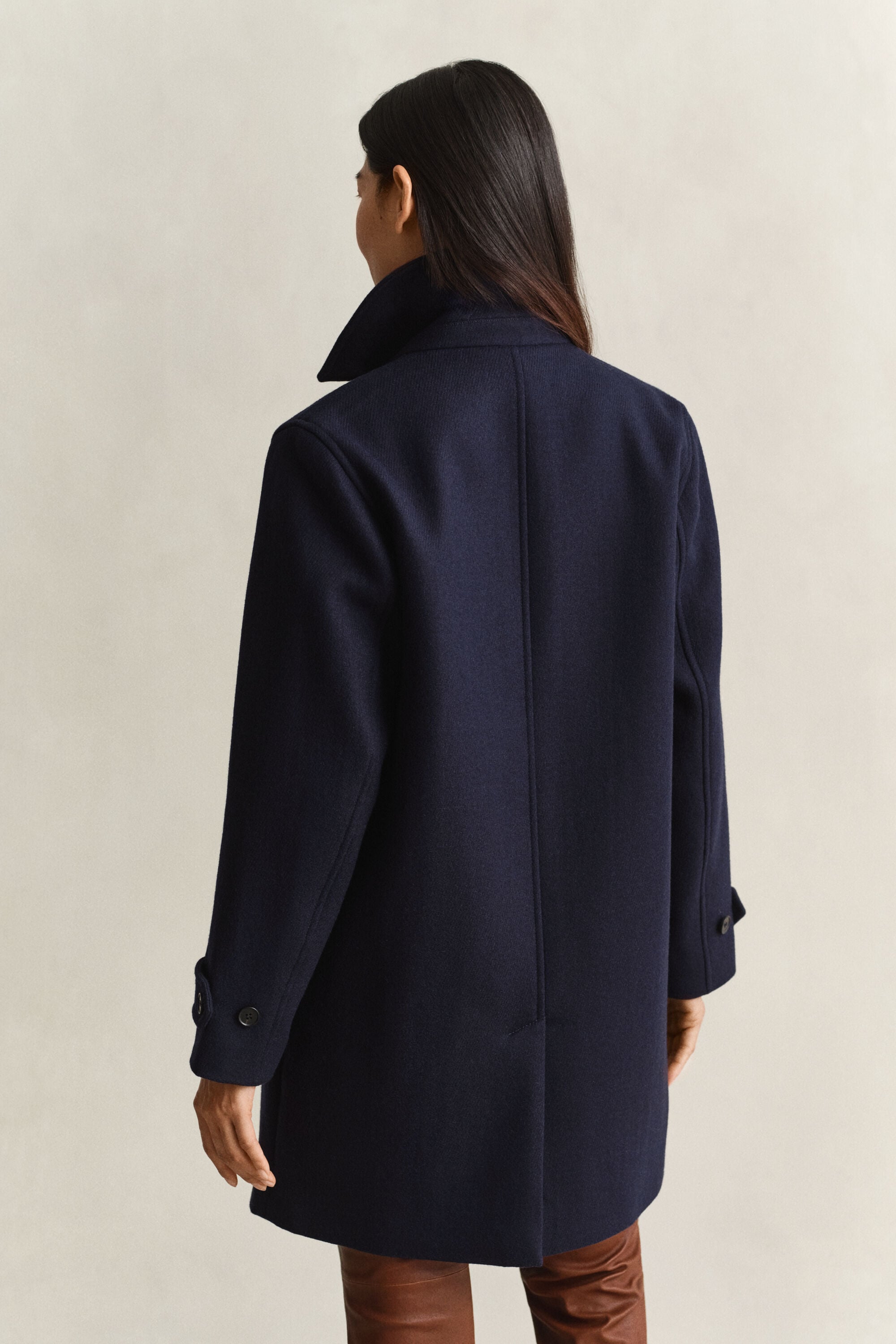 Wool Blend Car Coat