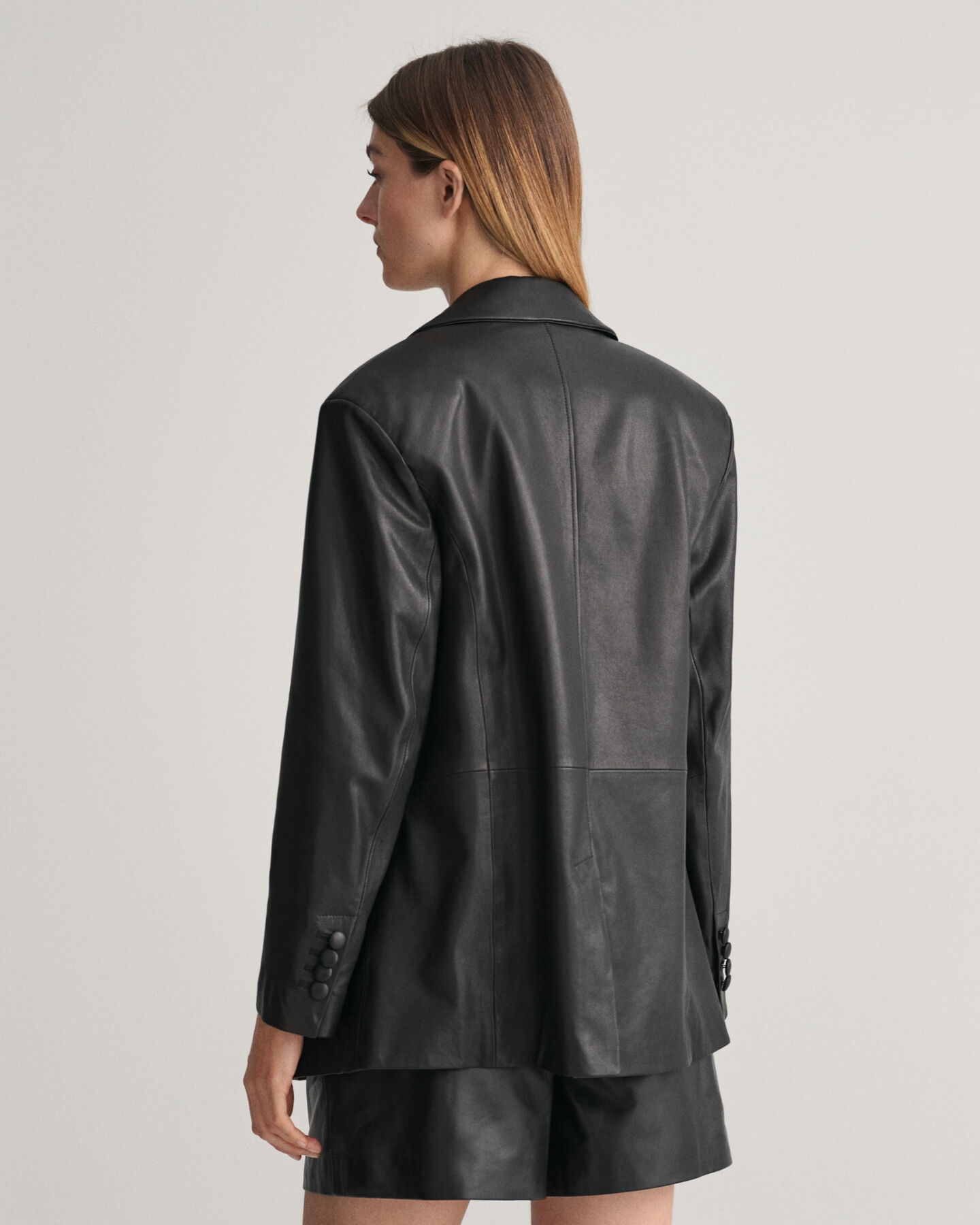 Regular Fit Leather Blazer