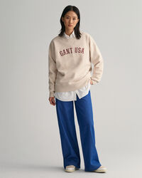 Oversized GANT USA Crew Neck Sweatshirt