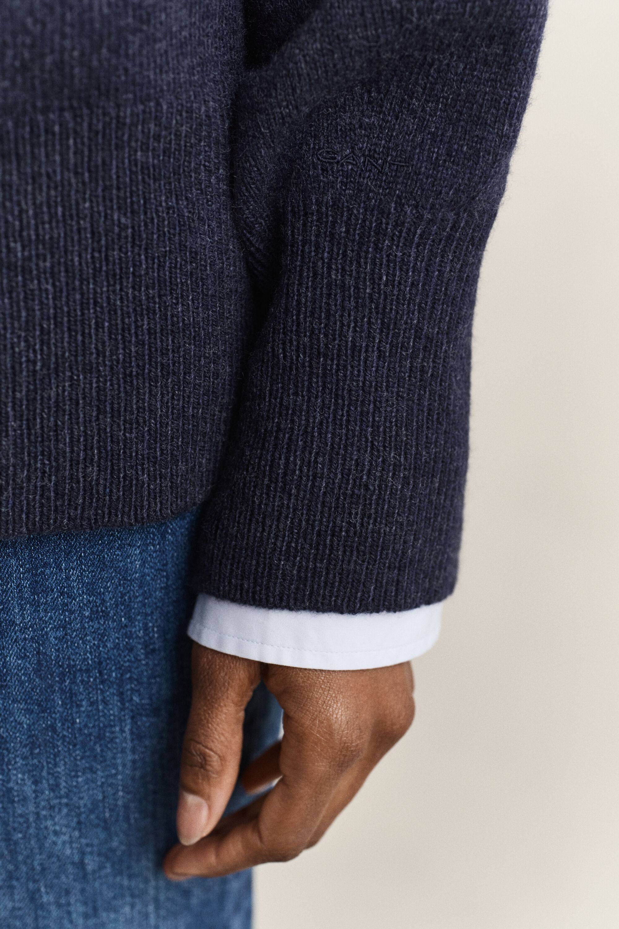 Wool Cashmere Crew Neck Sweater